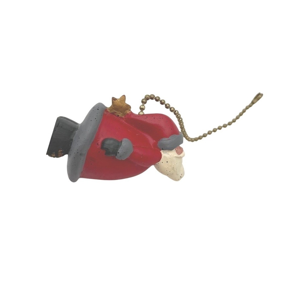 Christmas Santa Claus Light Pull Ornament Red Coat Beard Star‎